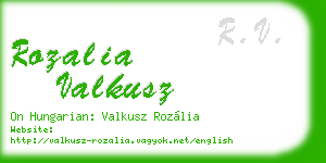 rozalia valkusz business card