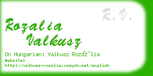 rozalia valkusz business card